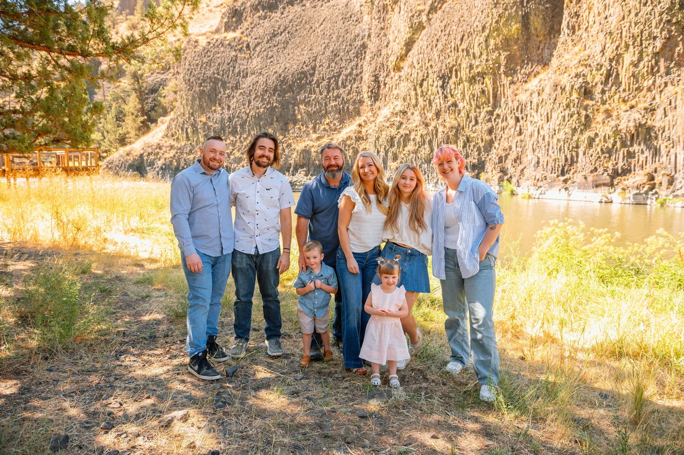 Keith Leitz standing with his family outdoors